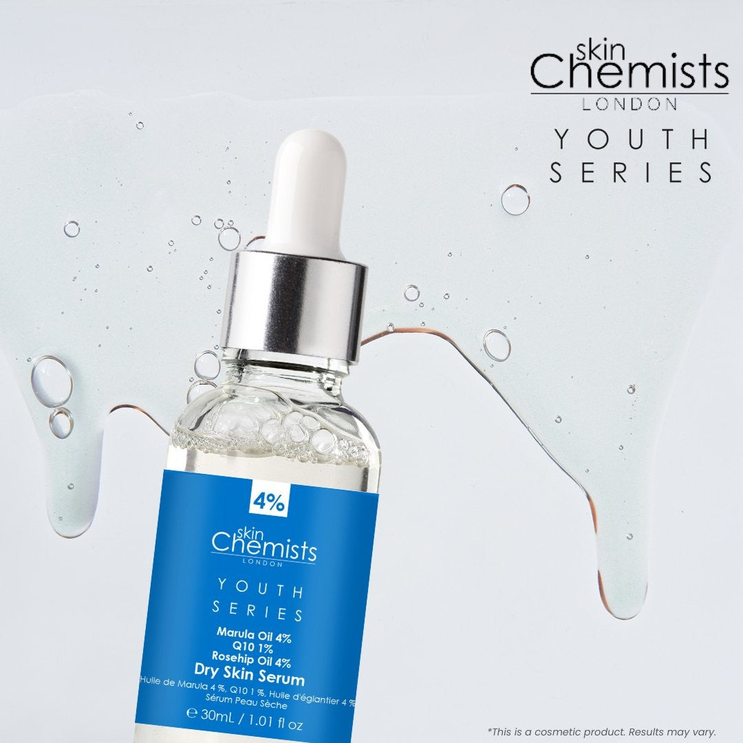 skinChemists Dry Skin Serum Marula Oil 4%, Q10 1%, Rosehip Oil 4% 30ml