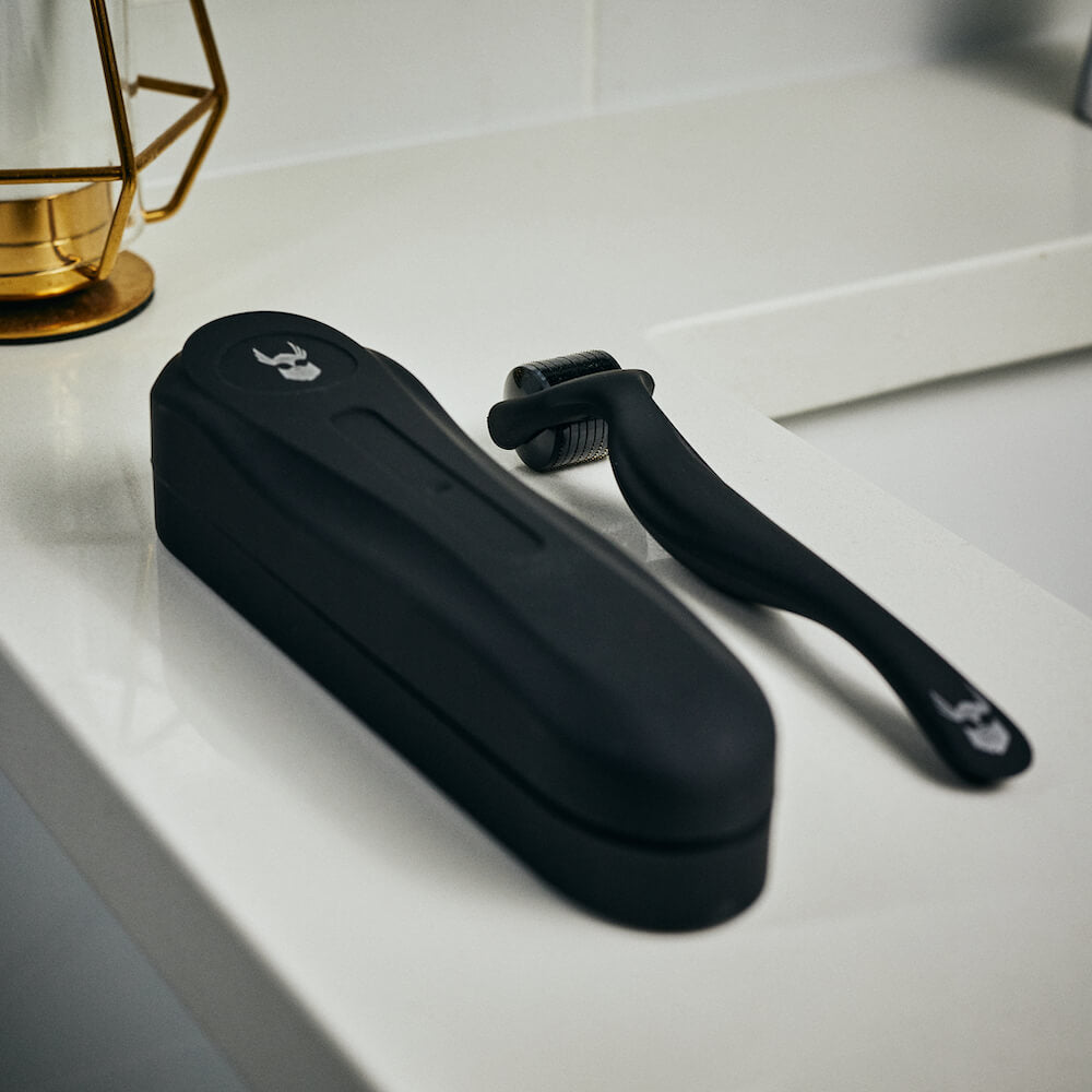 Derma roller handle and needle detail