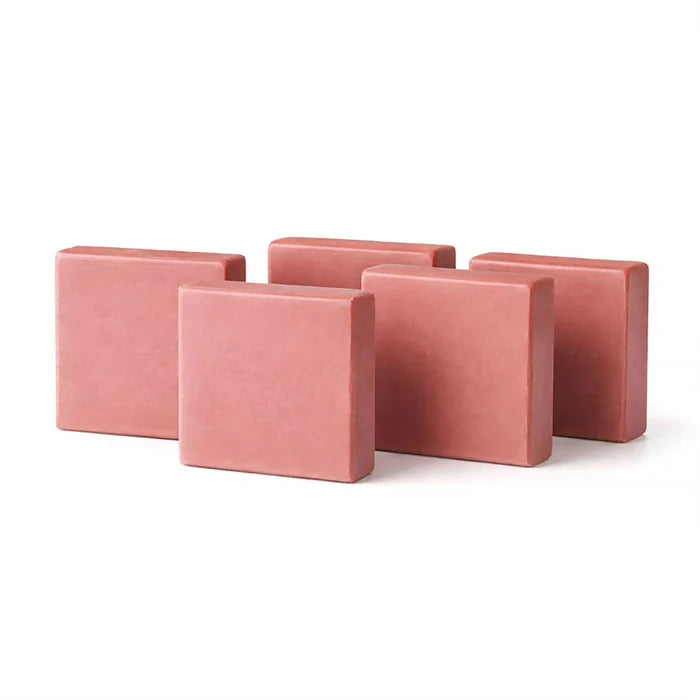 Dr Botanicals La Rose Française Facial Cleansing Bars on a white background