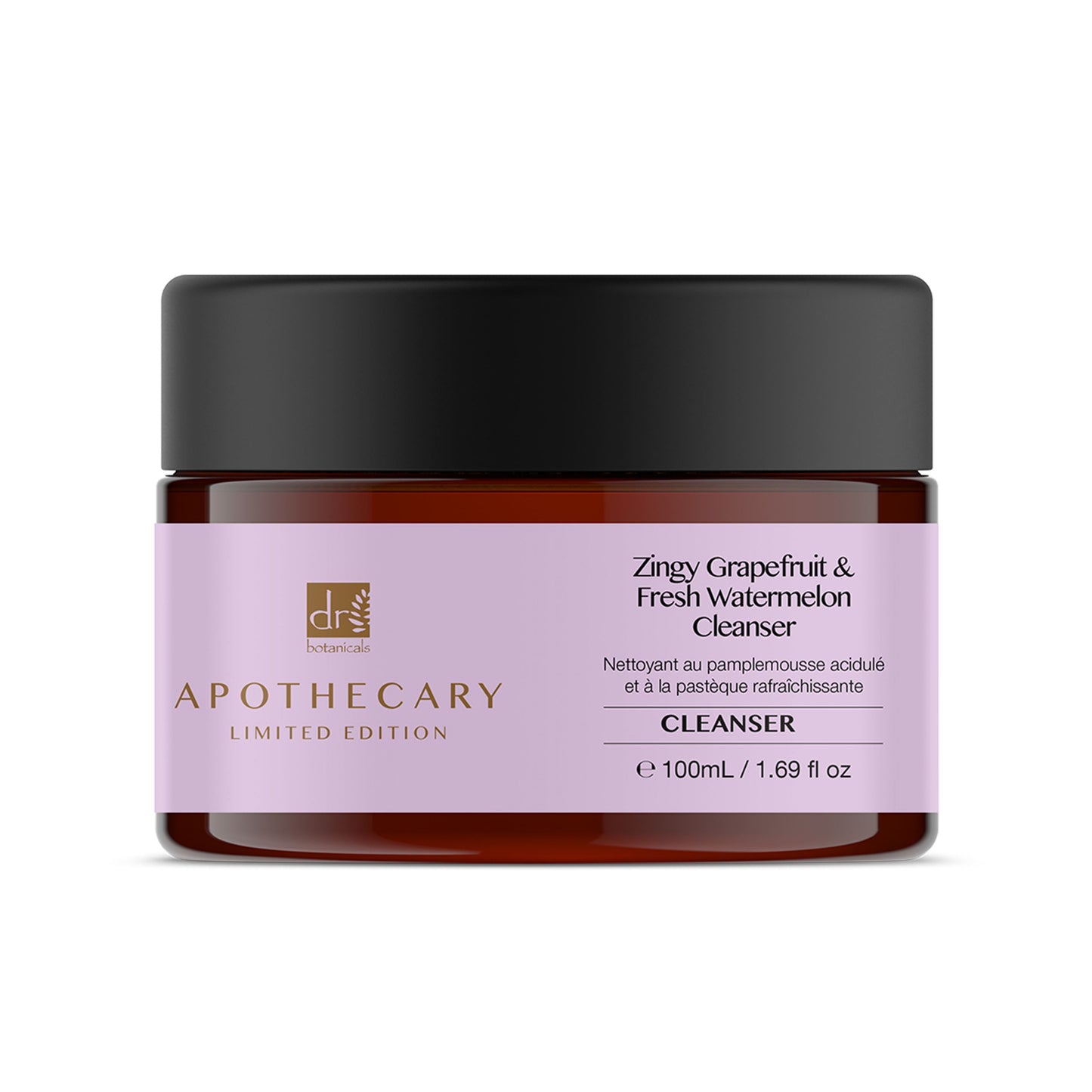 Jar of Dr. Dennis Gross Apothecary Zesty Grapefruit & Fresh Watermelon Cleanser on a white background