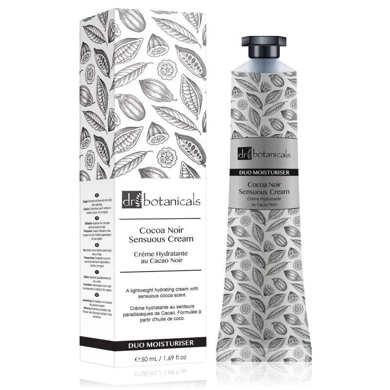 Dr. Botanicals Cocoa Noir Sensuous Cream packaging on a white background