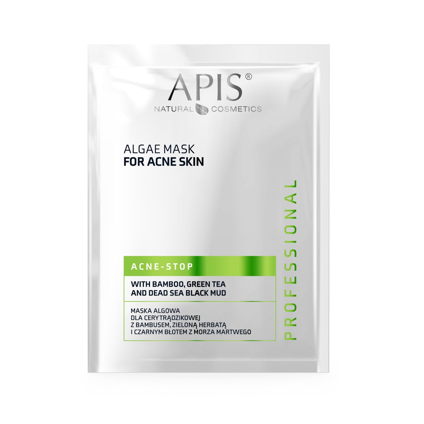 Apis ACNE-STOP Algae Mask | Bamboo, Green Tea & Dead Sea Mud | 20g