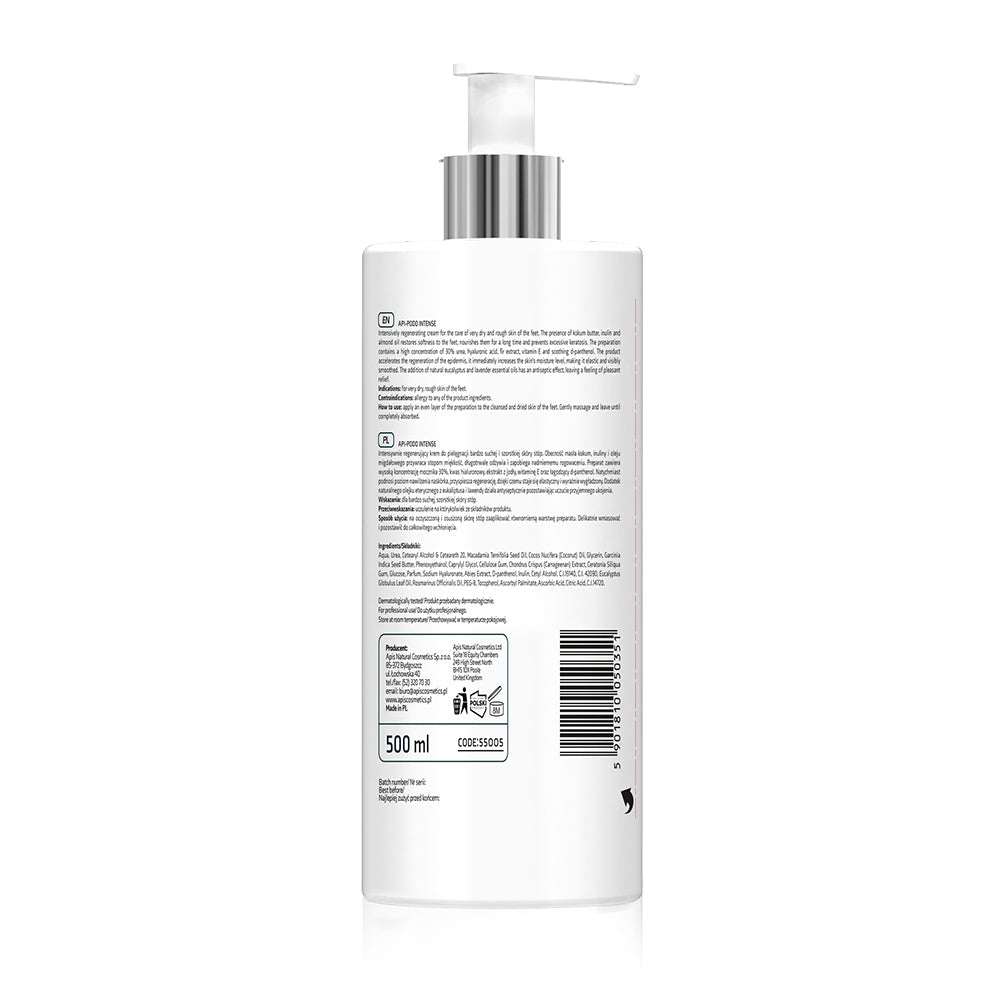 Apis API-PODO INTENSE Intensively Smoothing Foot Cream | 30% Urea | 500ml
