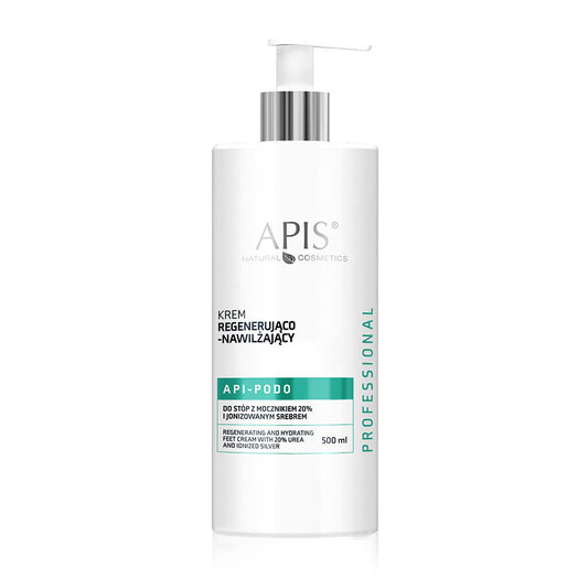 Apis API-PODO Regenerating & Moisturising Foot Cream | 20% Urea & Ionised Silver | 500ml