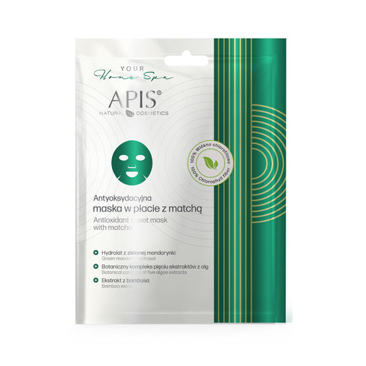 Apis Antioxidant Sheet Mask | Matcha & Marine Algae | 20g