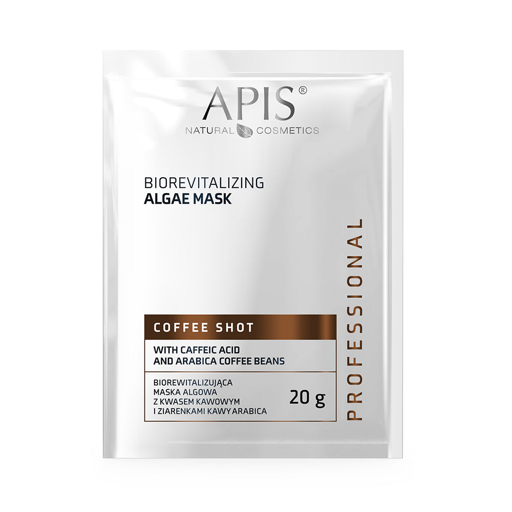 Apis Coffee Shot Bio-Revitalising Algae Mask | Caffeic Acid & Arabica Beans | 20g