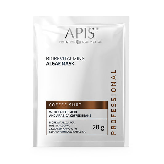 Apis Coffee Shot Bio-Revitalising Algae Mask | Caffeic Acid & Arabica Beans | 20g