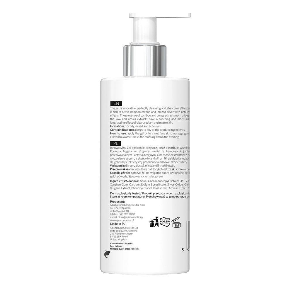 Apis Cleansing Face Wash Gel | Activated Charcoal | 300ml