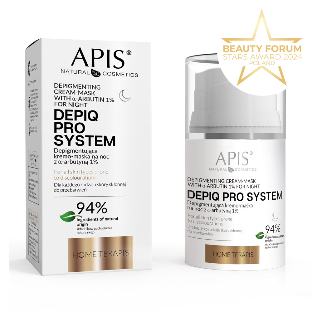 Apis Depiq Pro System Depigmenting Night Cream-Mask | Alpha-Arbutin 1% | 50ml