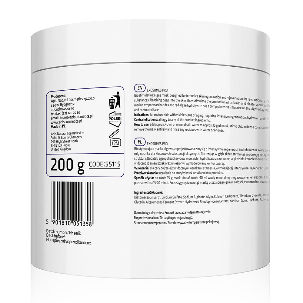 Apis EXOSOMES PRO Biostimulating Algae Mask | Plant Exosomes | 200g