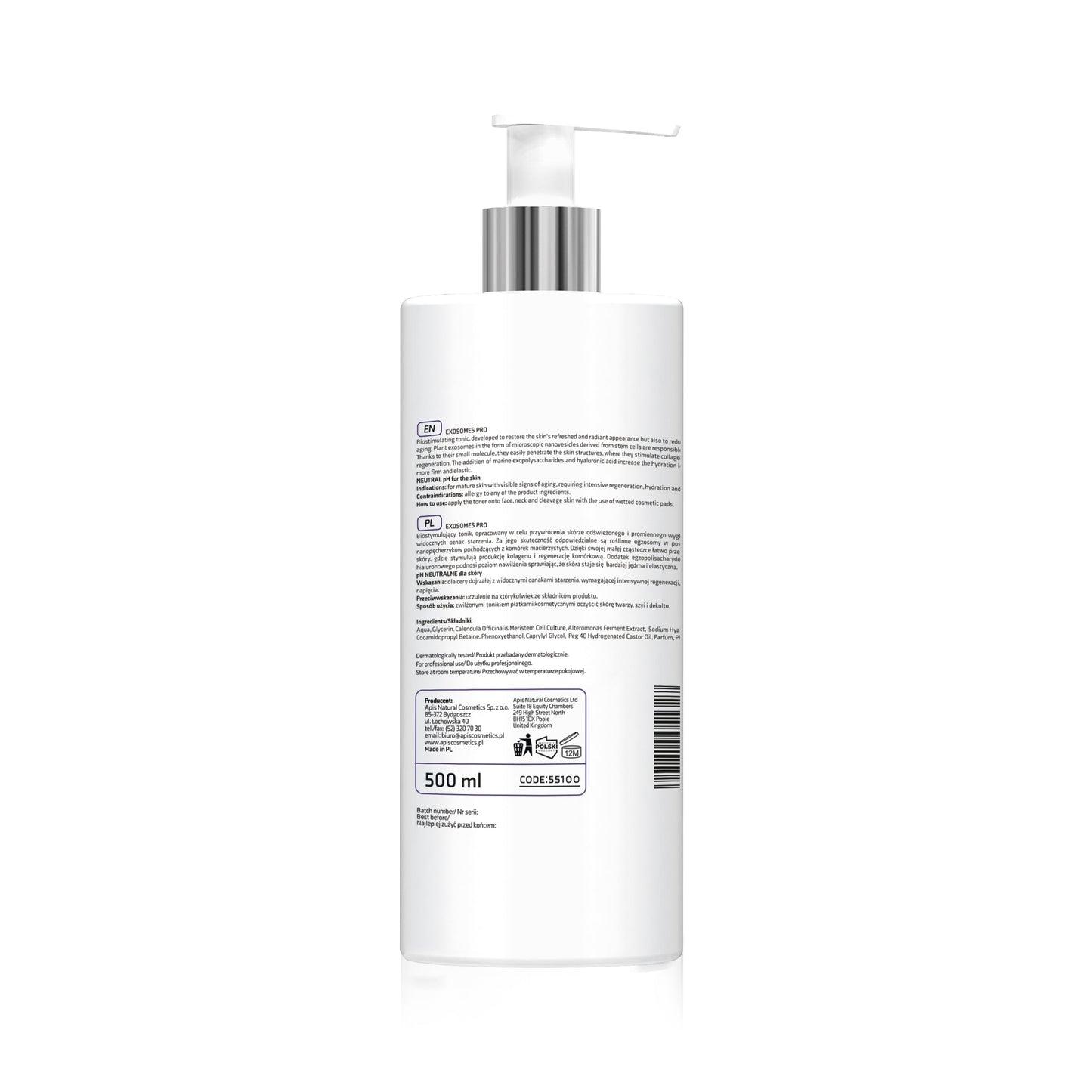 Apis EXOSOMES PRO Biostimulating Toner | Plant Exosomes | 500ml
