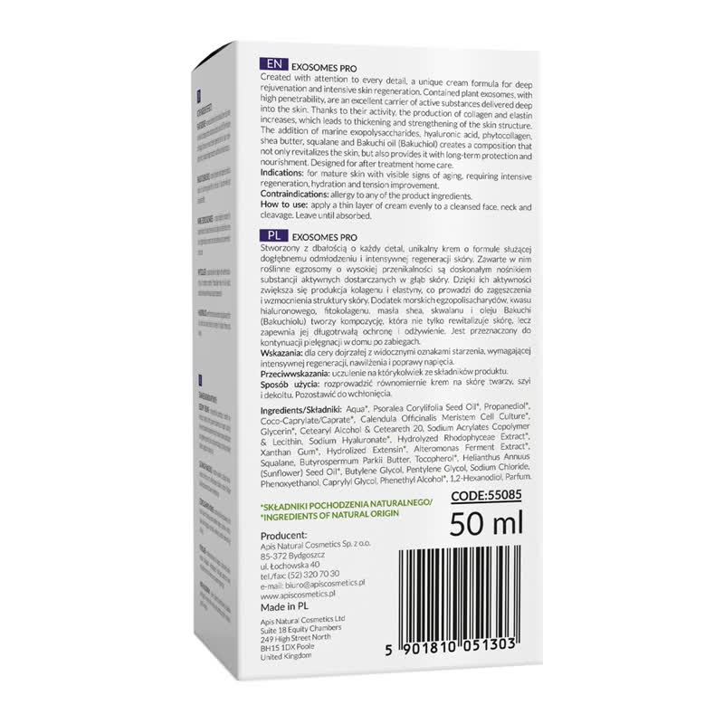 Apis EXOSOMES PRO HOME THERAPIS Biostimulating Cream | Plant Exosomes | 50ml