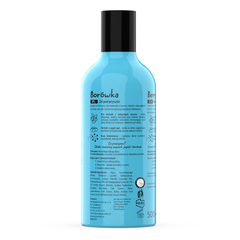 Apis Fruit Shot Blueberry Shower Gel | 500ml