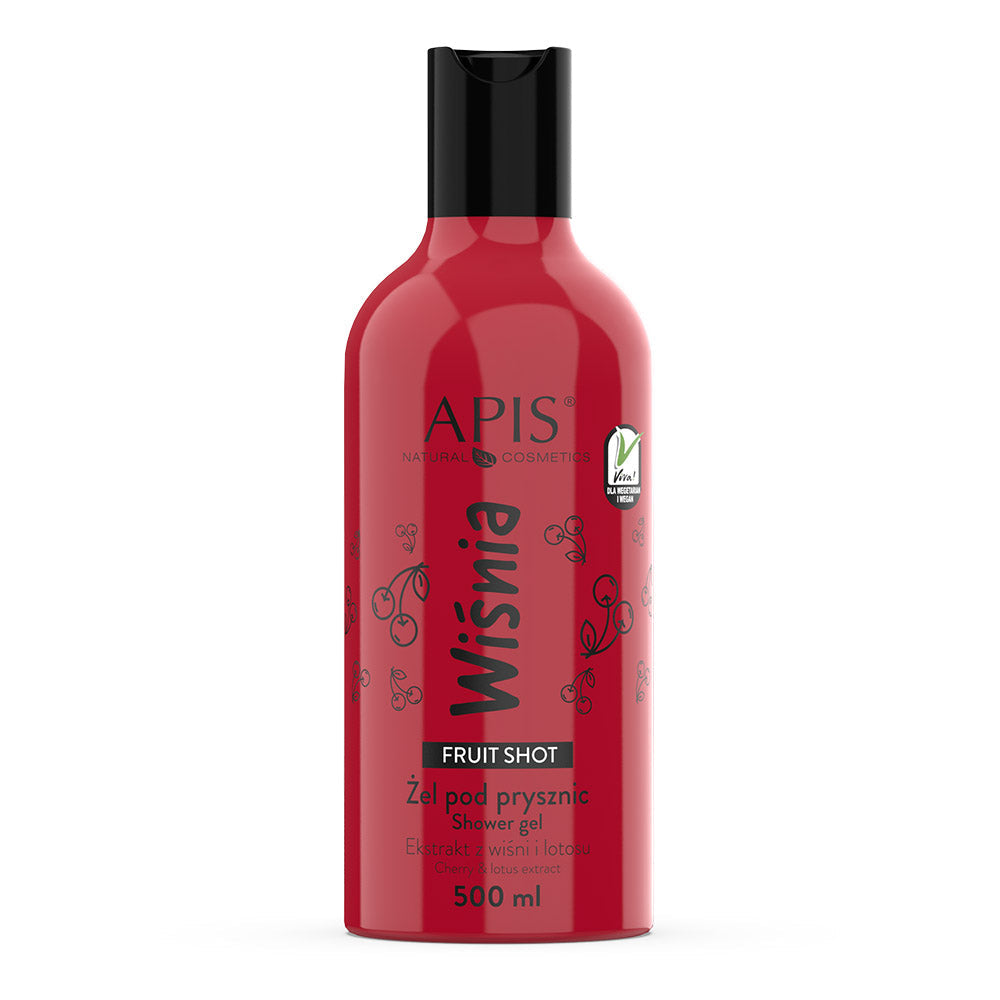 Apis Fruit Shot Cherry Shower Gel | 500ml