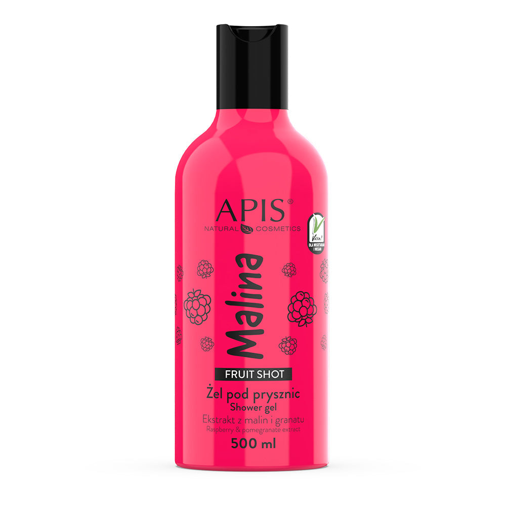 Apis Fruit Shot Raspberry Shower Gel | 500ml