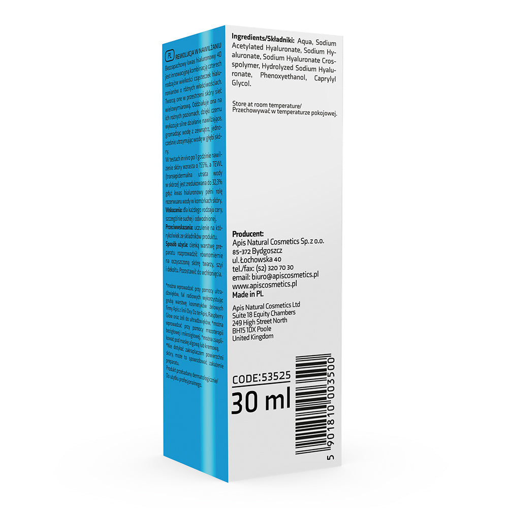 Apis Hyaluron 4D Concentrate | Intensive Hydration Serum | 30ml