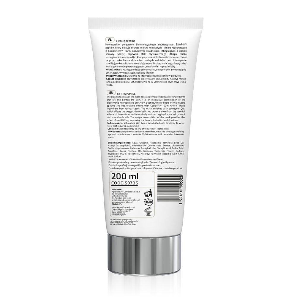 Apis Lifting Peptide Tightening Mask | SNAP-8 Peptide | 200ml