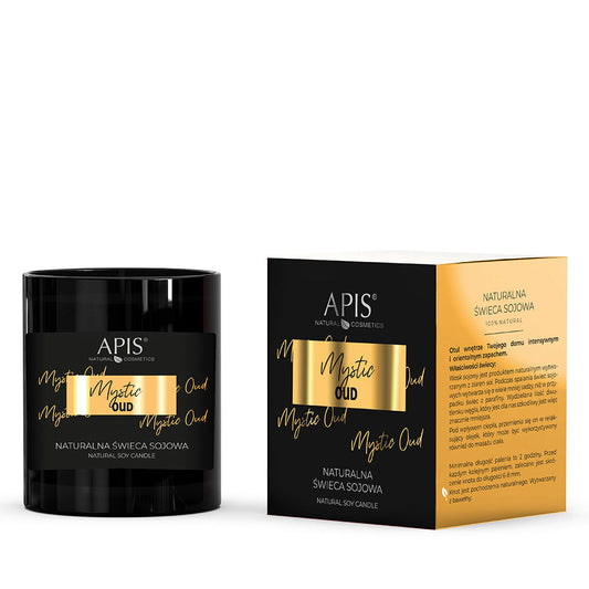 Apis Mystic Oud Natural Soy Candle | Oriental Fragrance | 220ml