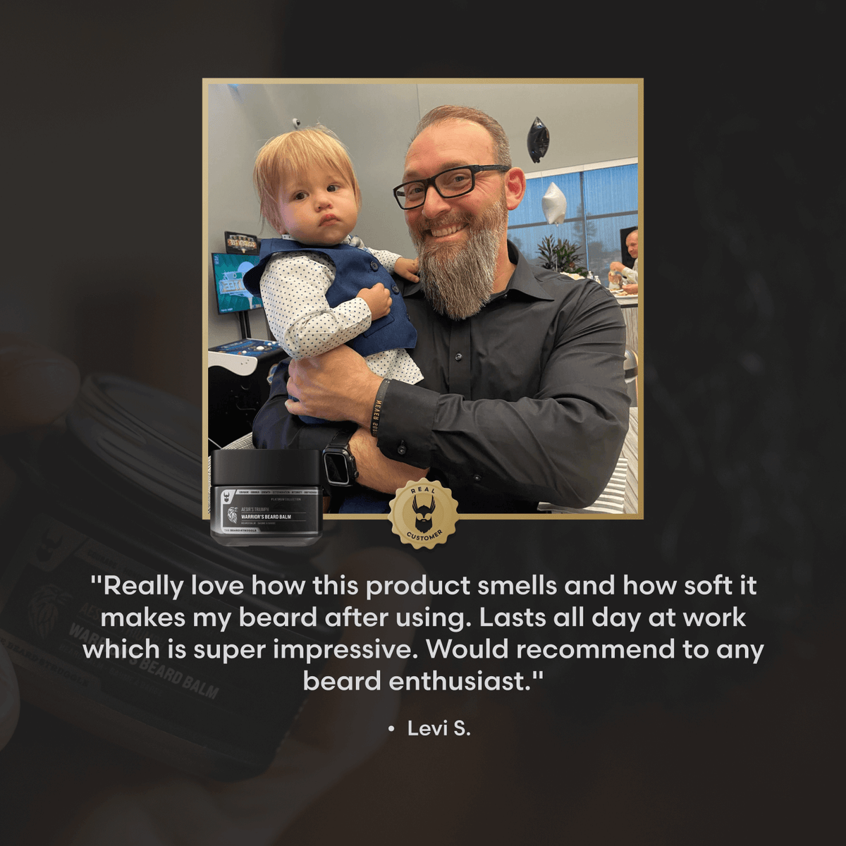 Warrior's Beard Balm customer testimonial