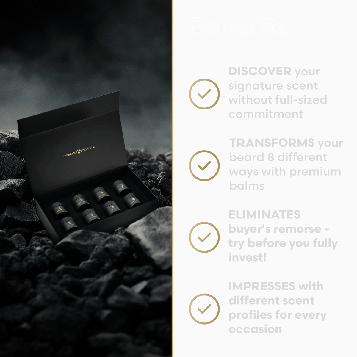 Balm sampler kit benefits graphic