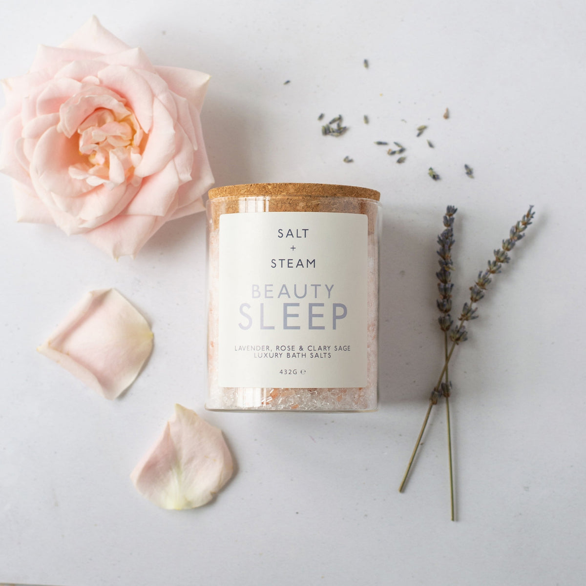 Salt + Steam Beauty Sleep bath salts jar, 432g