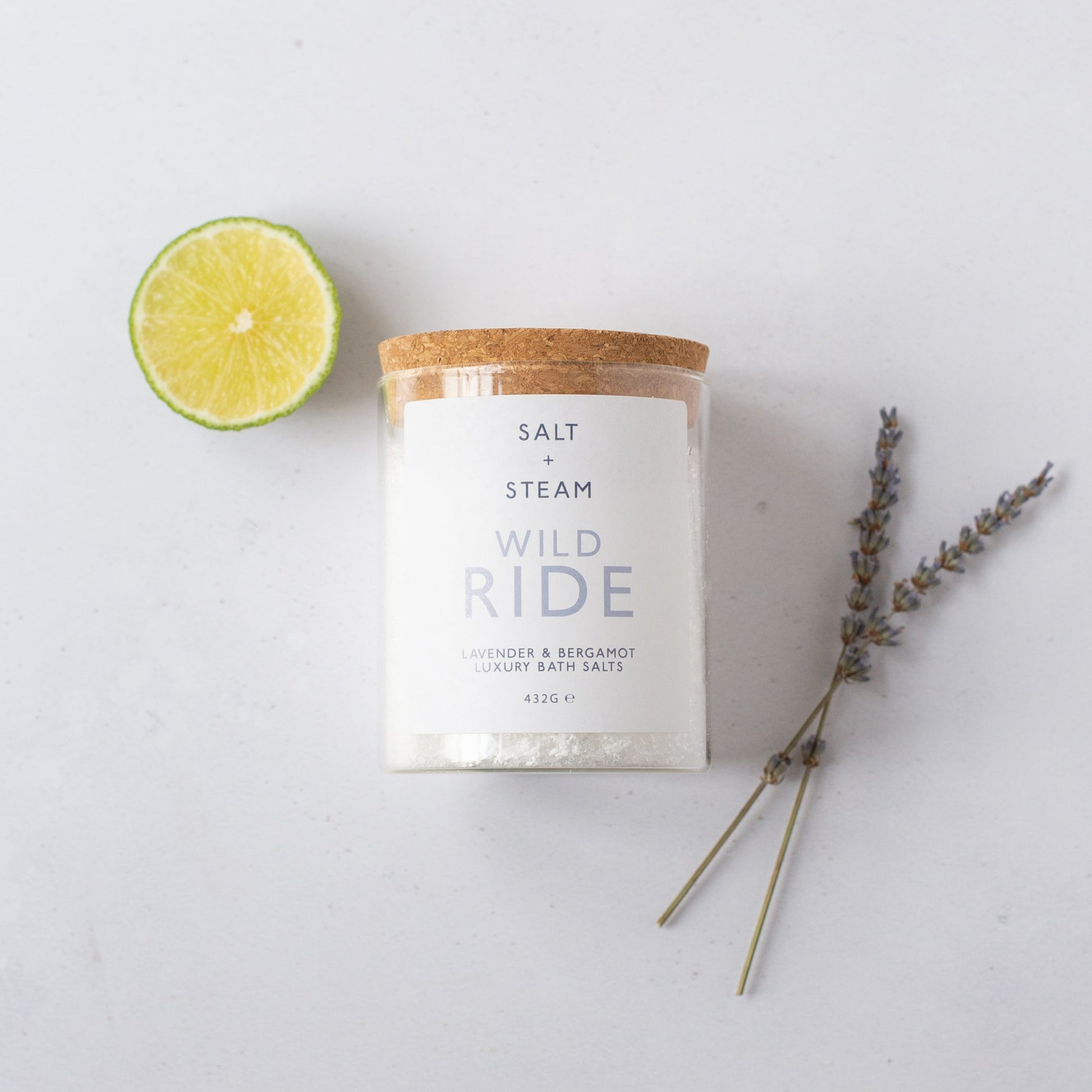 Salt + Steam Wild Ride bath salts jar, 432g