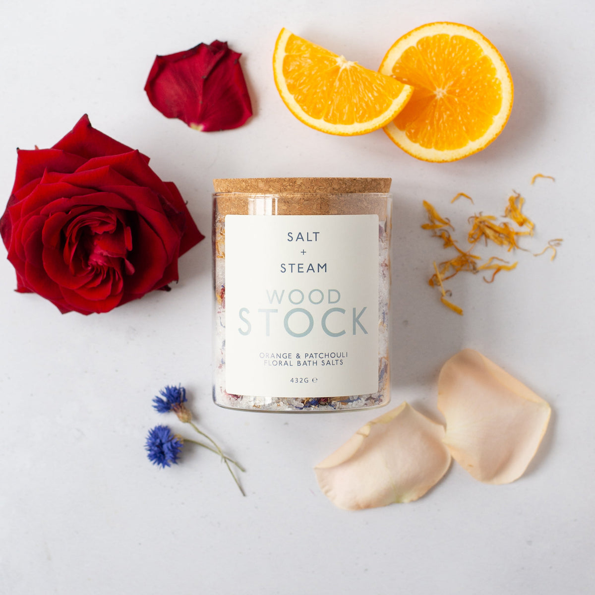 Salt + Steam Woodstock bath salts jar, 432g