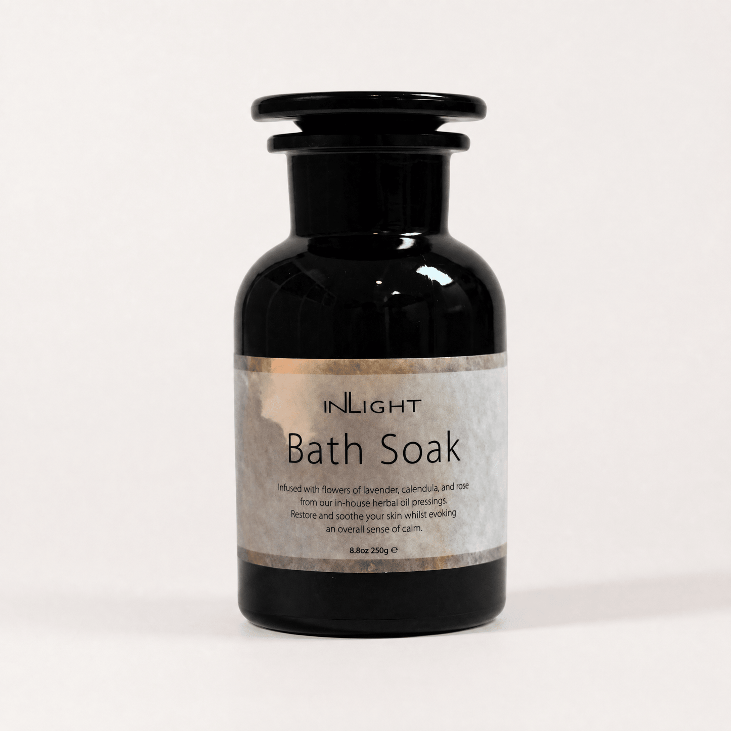 Inlight Beauty Luxury Organic Bath Soak 250g on a white background