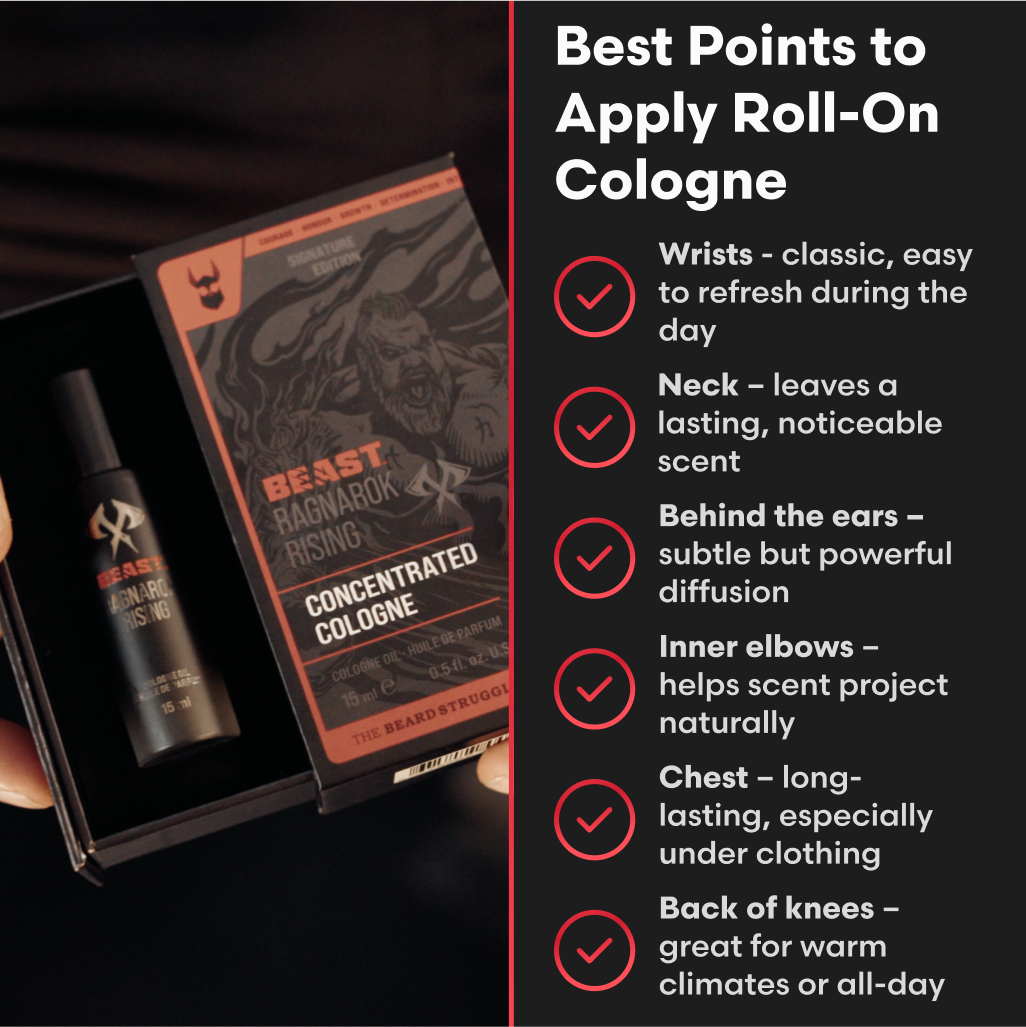 Applying Beast Concentrated Cologne