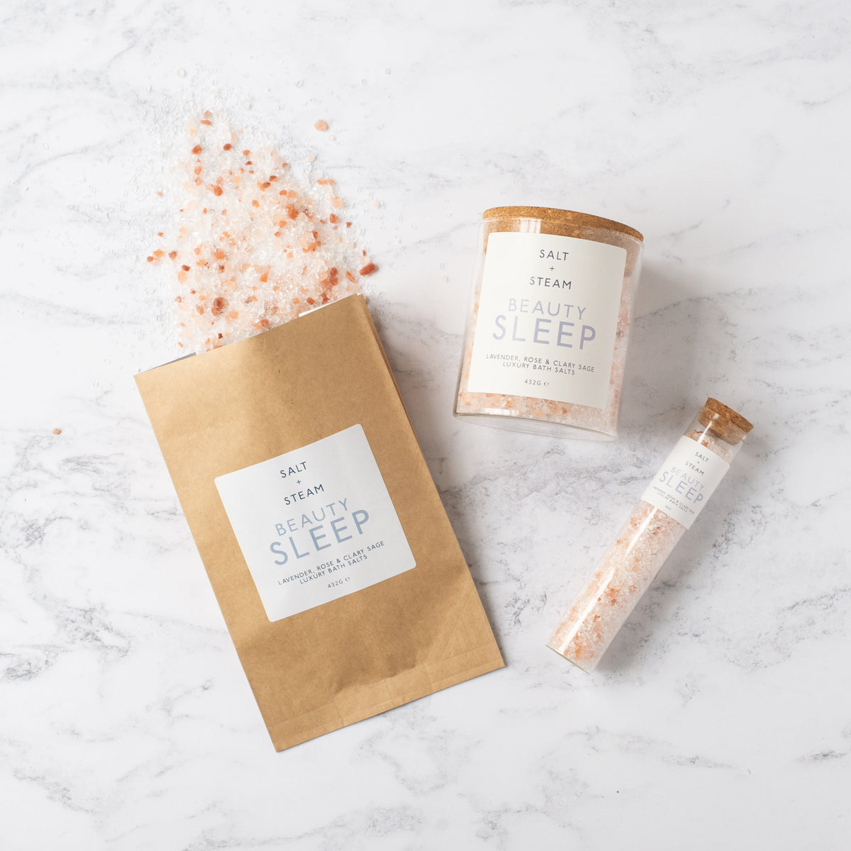 Salt + Steam Beauty Sleep bath salts refill bag