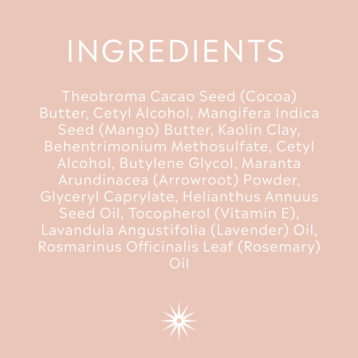 Full ingredients list for Salt + Steam Herb Garden body butter