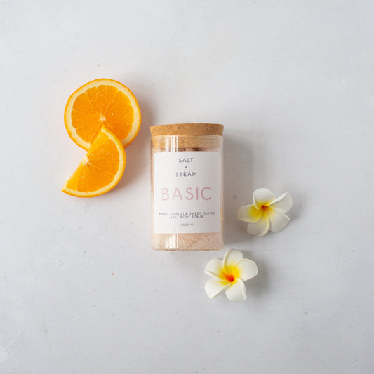 Salt + Steam Basic body scrub jar, 302g