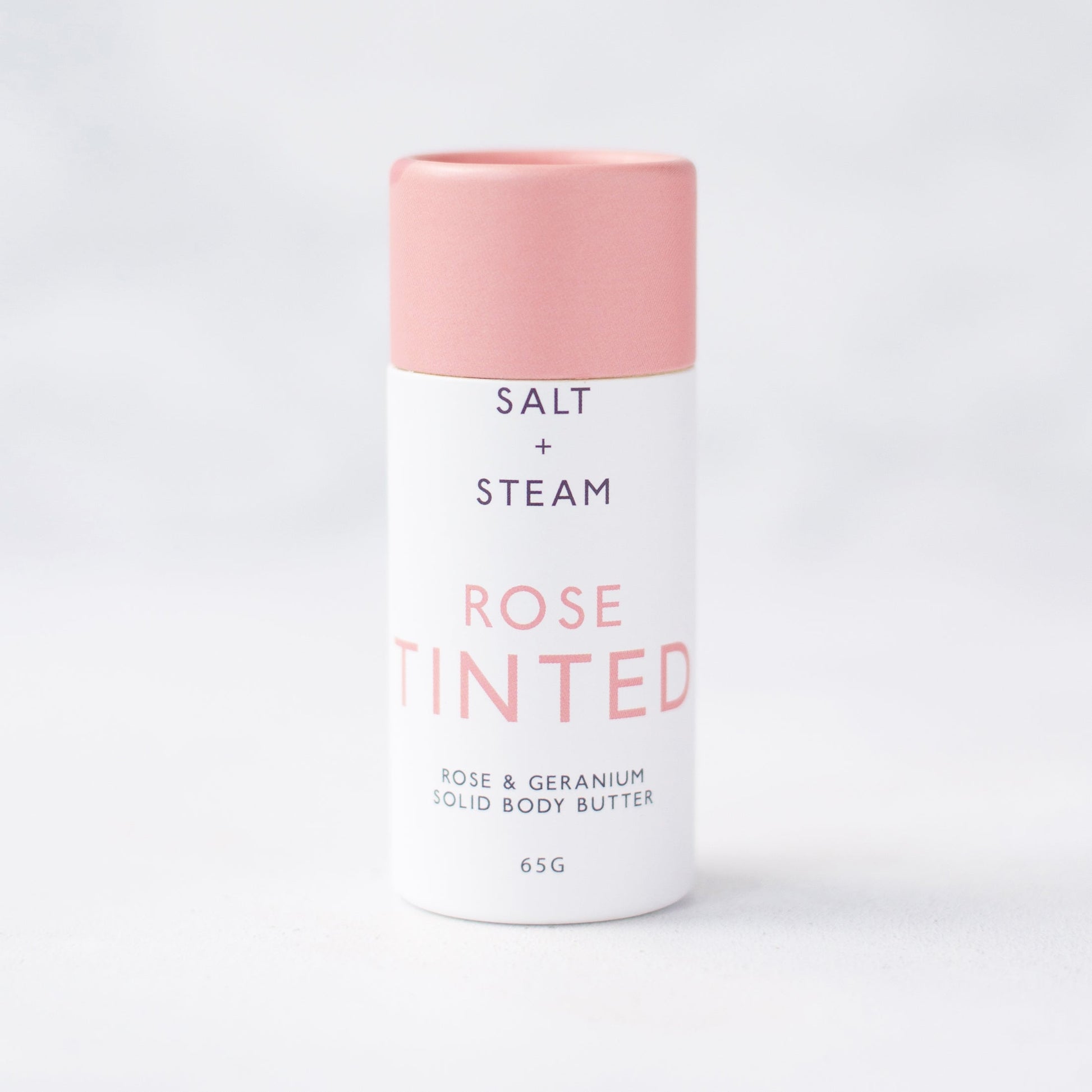Salt + Steam Rose Tinted body butter being applied to skin
