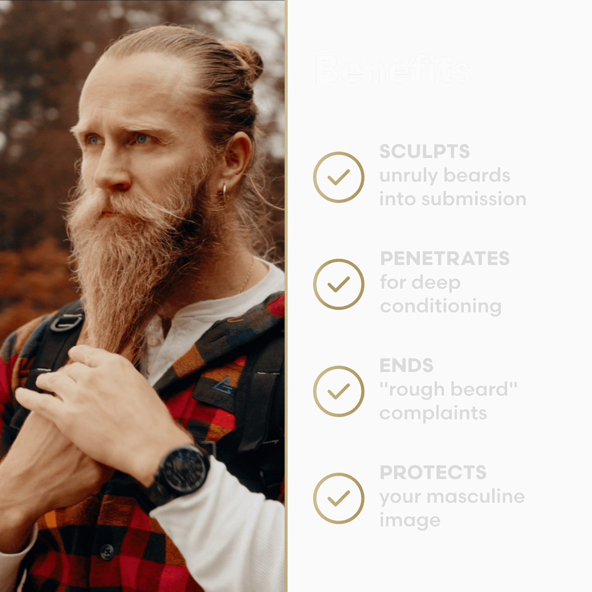 Warrior's Beard Butter benefits graphic