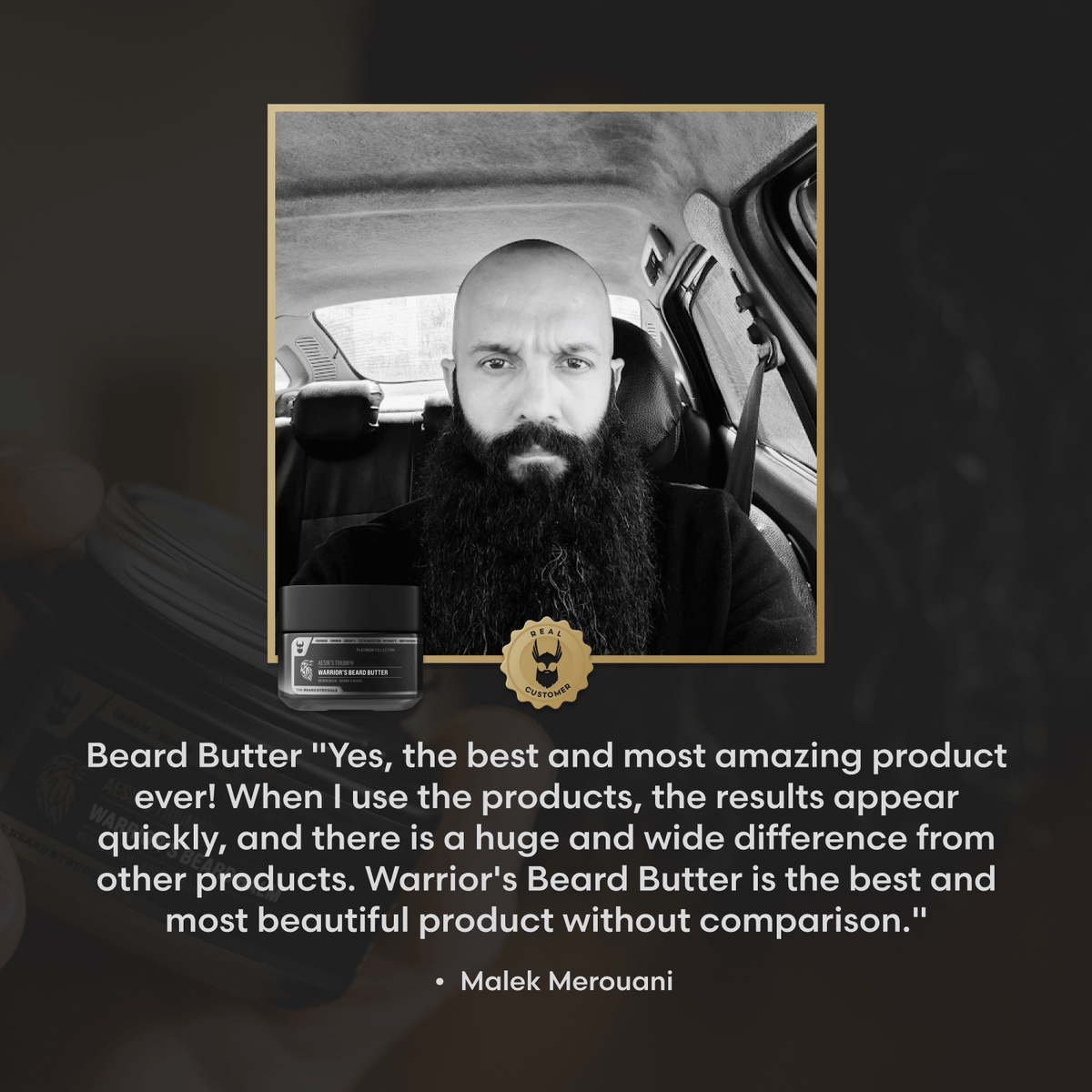 Warrior's Beard Butter customer testimonial