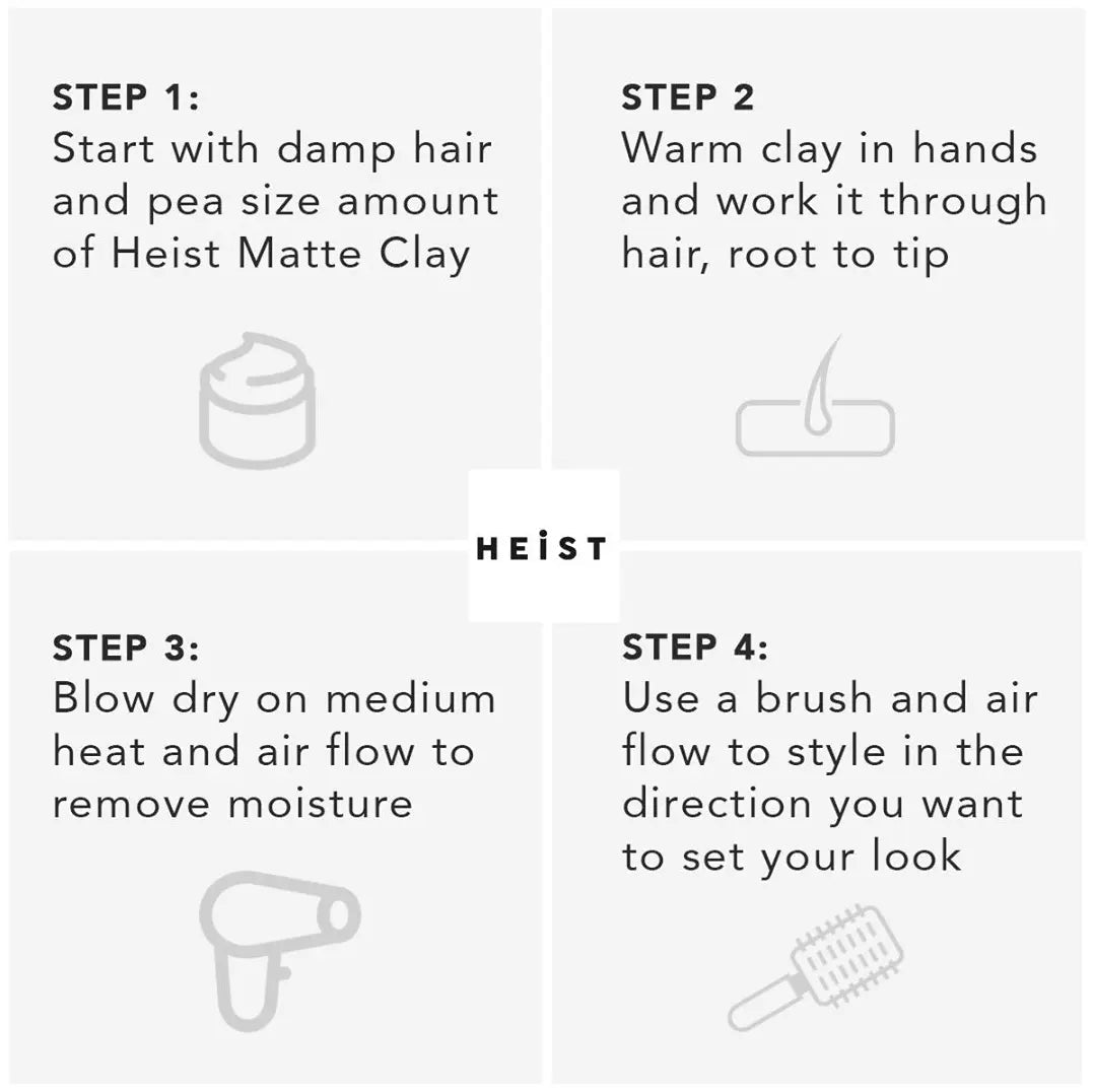 Heist Labs Matte Clay | Strong Hold & Definition 100ml