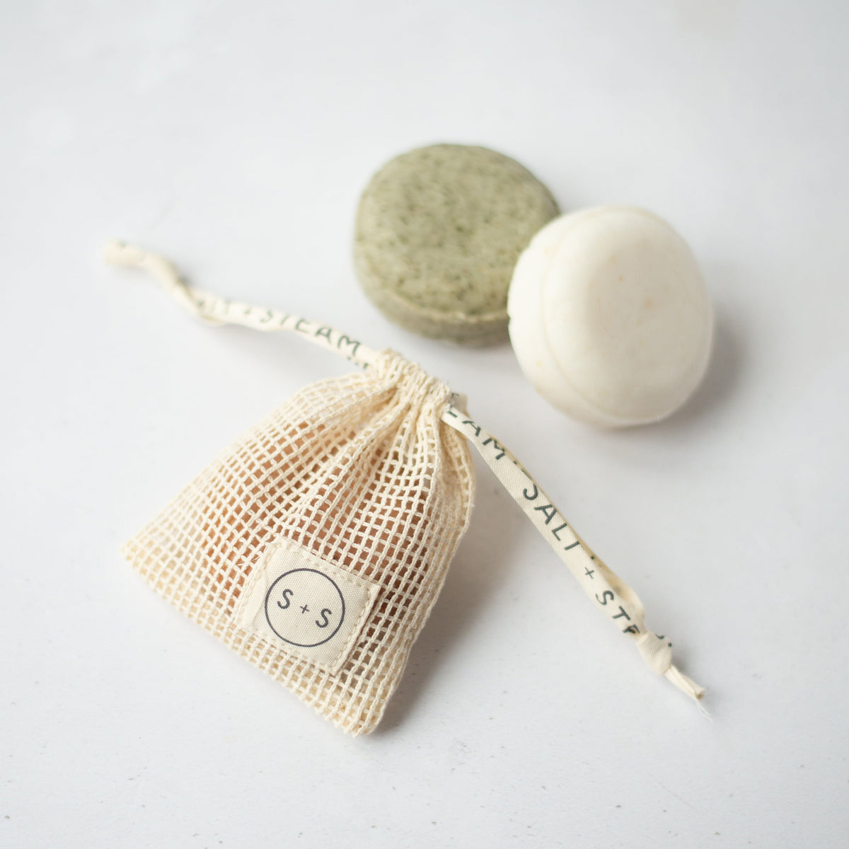 Salt + Steam cotton shampoo and conditioner bar storage bag