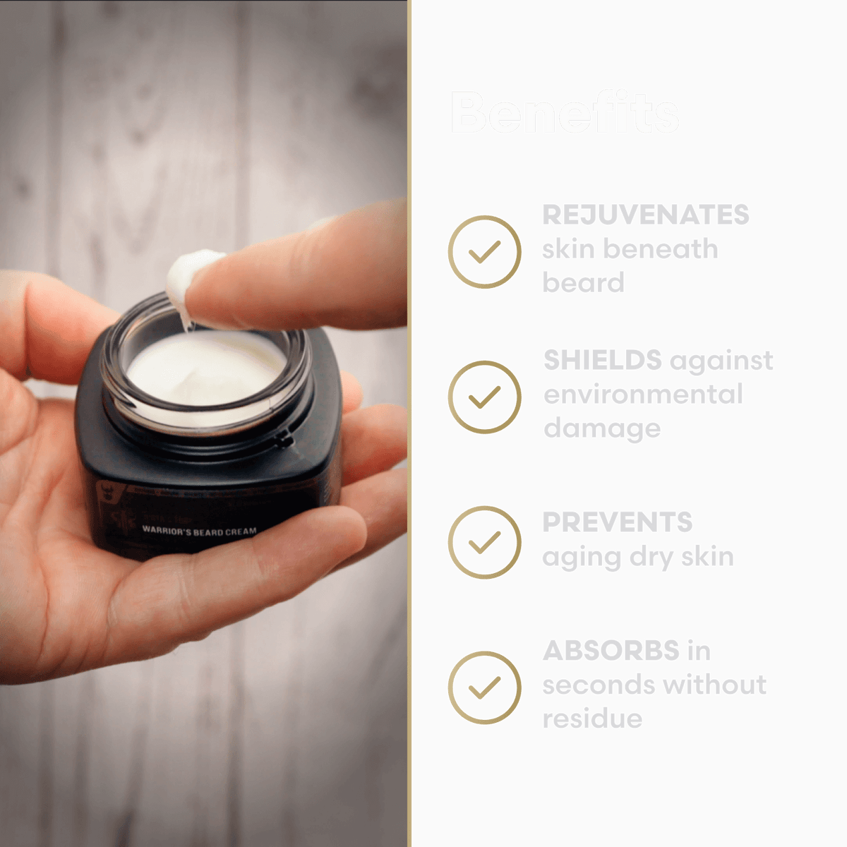 Beard cream benefits graphic