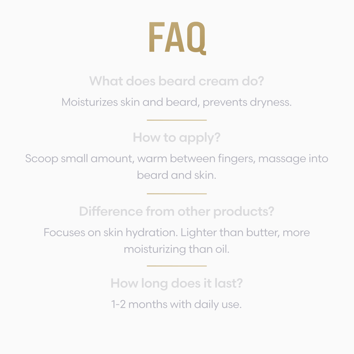 Beard cream frequently asked questions