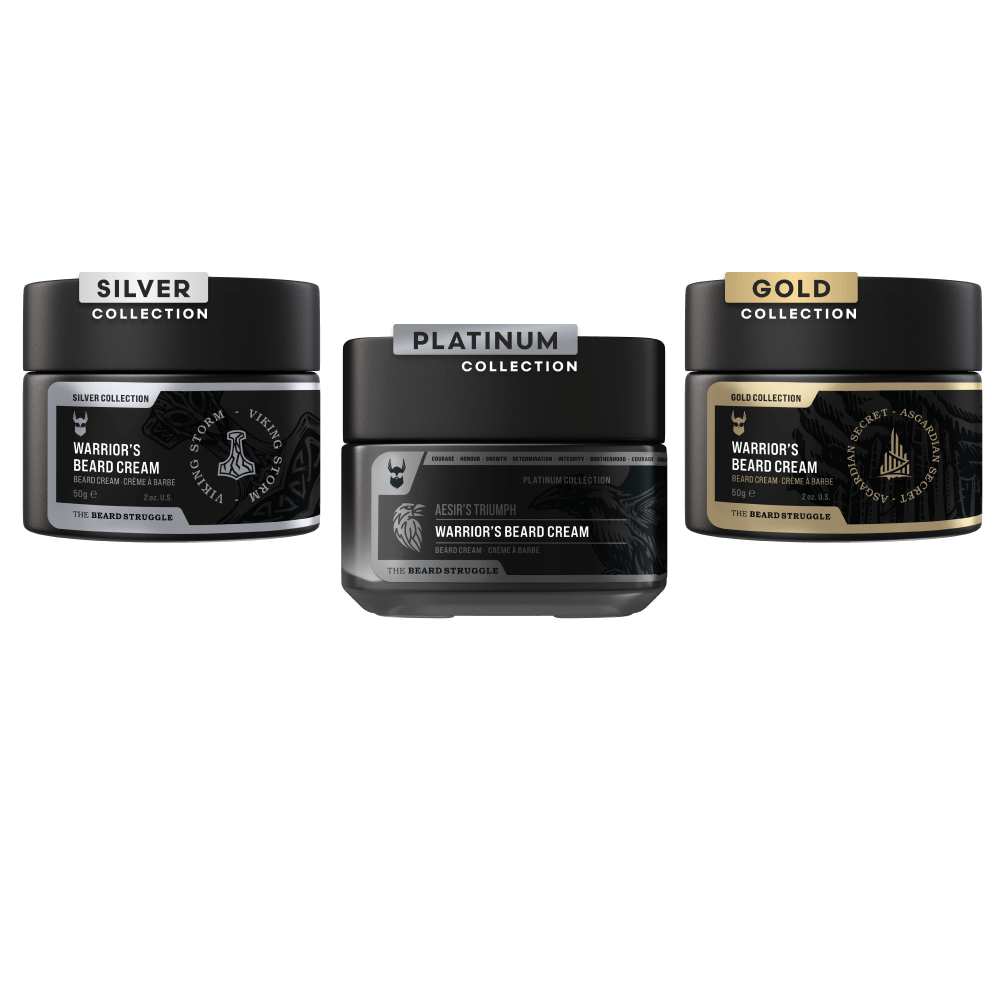 Beard cream scent range group shot