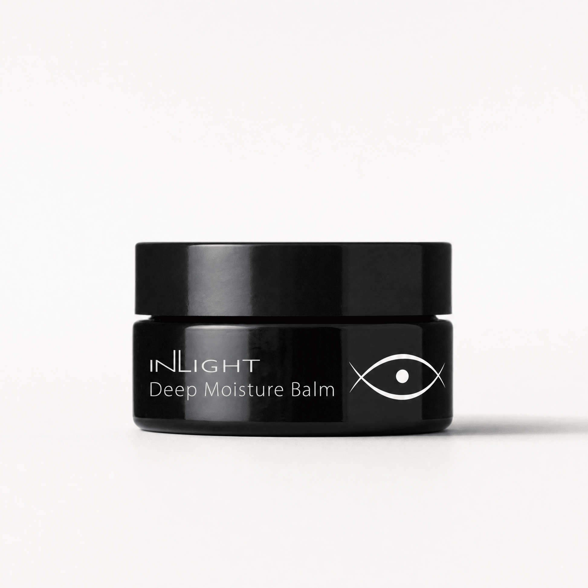 Black jar of Inlight Beauty Deep Moisture Balm 28ml on a white background