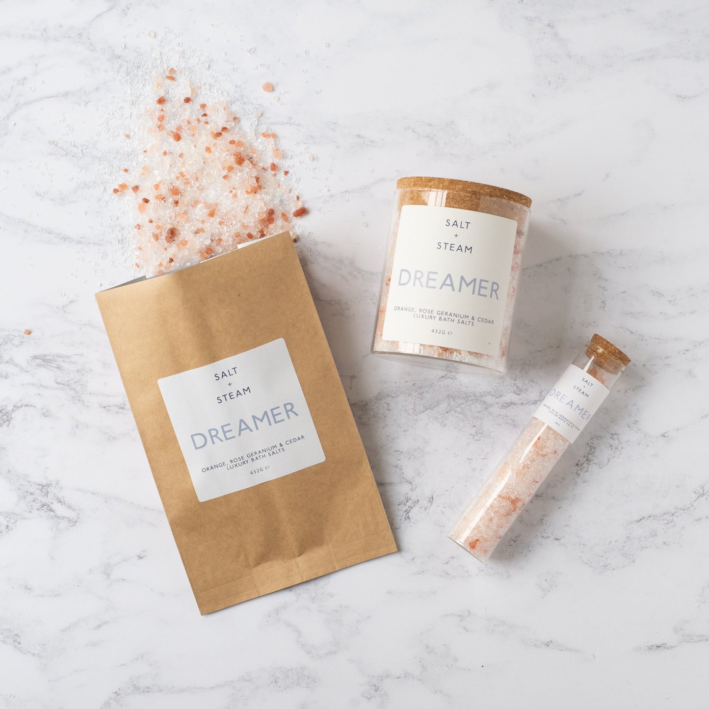 Salt + Steam bath salts range including Dreamer