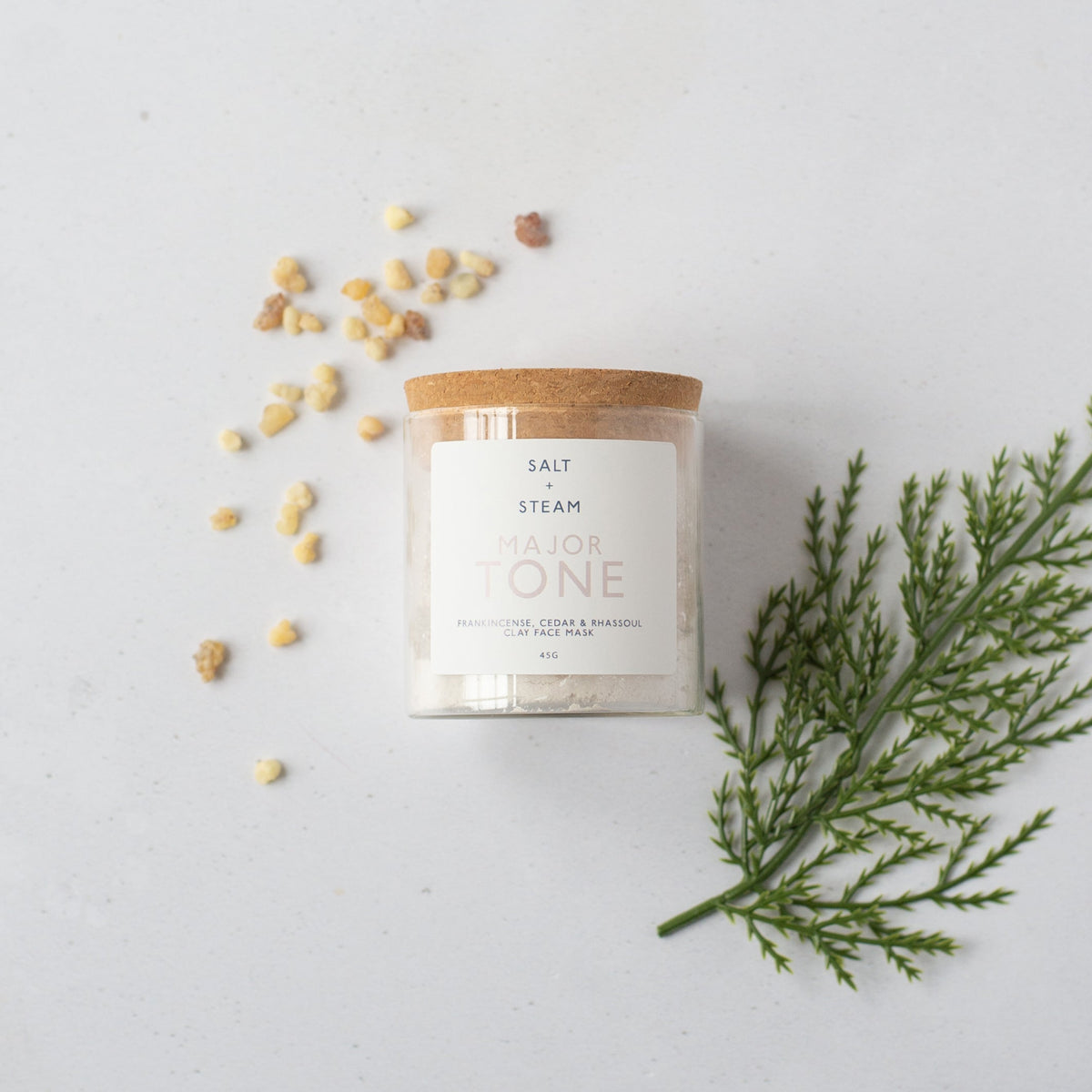 Salt + Steam Major Tone clay face mask jar, 45g