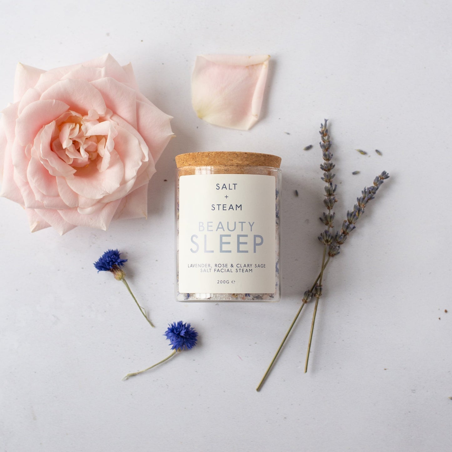 Salt + Steam Beauty Sleep facial steam jar, 200g