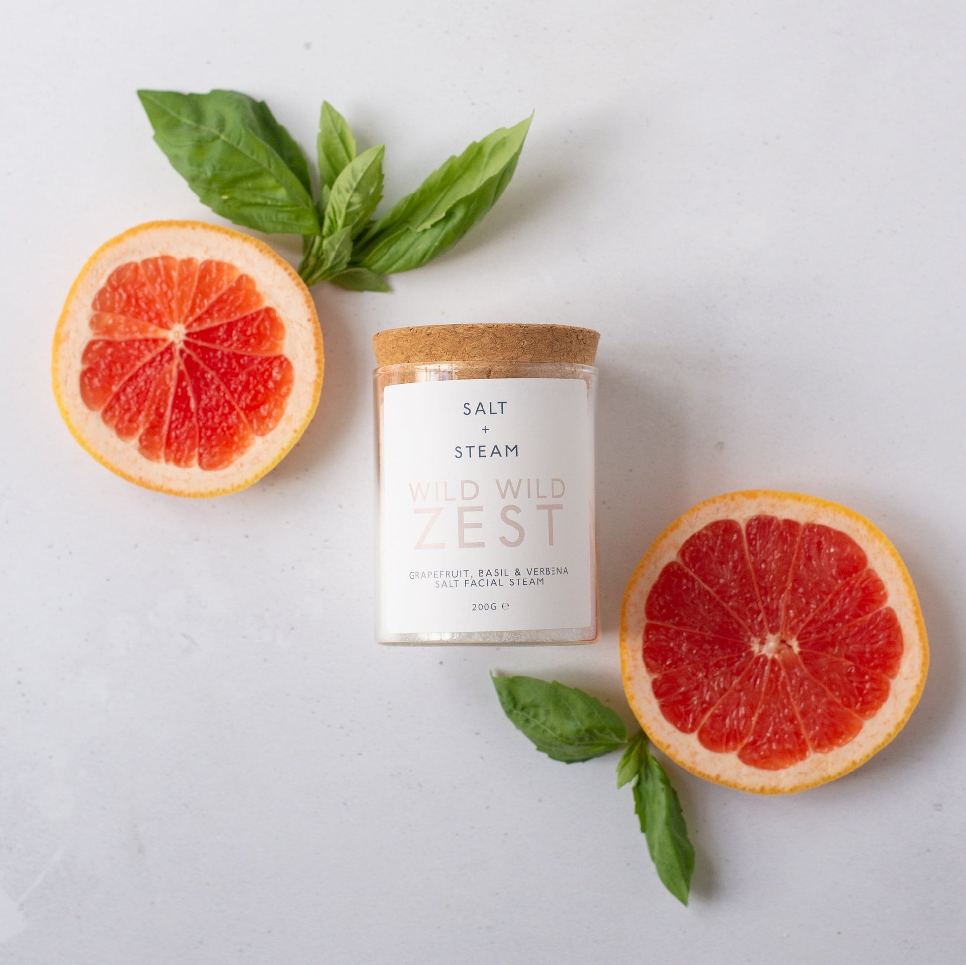 Salt + Steam Wild Wild Zest facial steam jar, 200g
