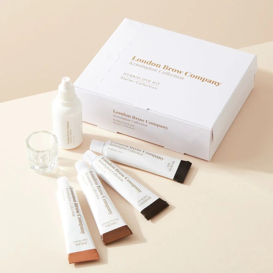 Eyebrow care kit from London Brow Company on a beige background