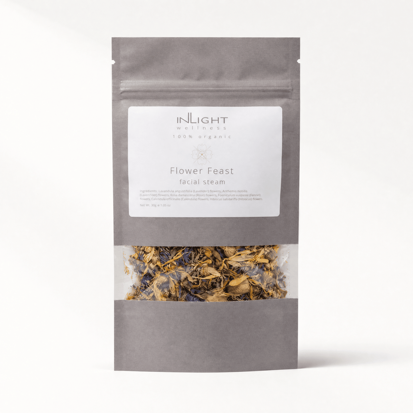 Inlight Beauty Flower Feast Facial Steam 30g on a white background