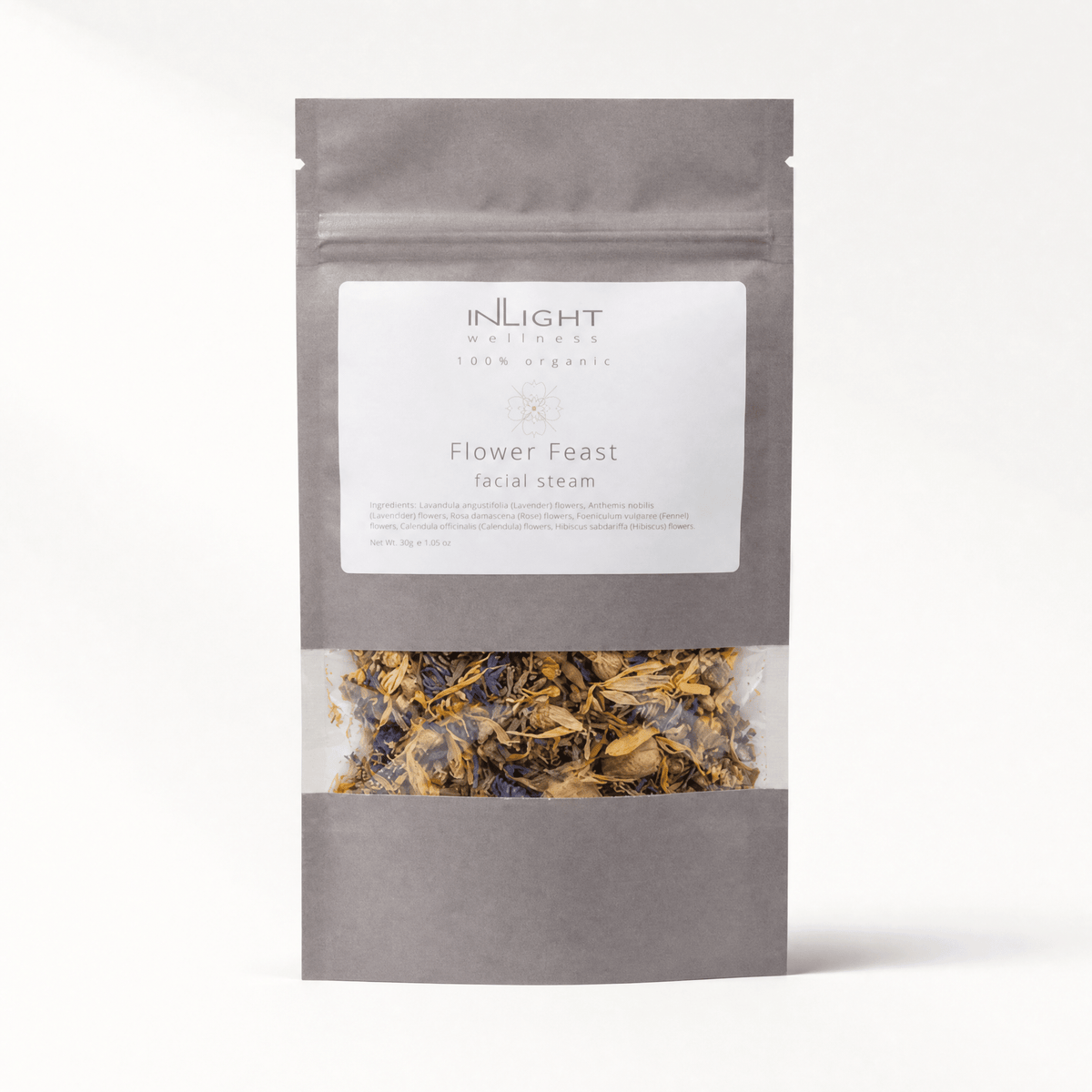 Inlight Beauty Flower Feast Facial Steam 30g on a white background