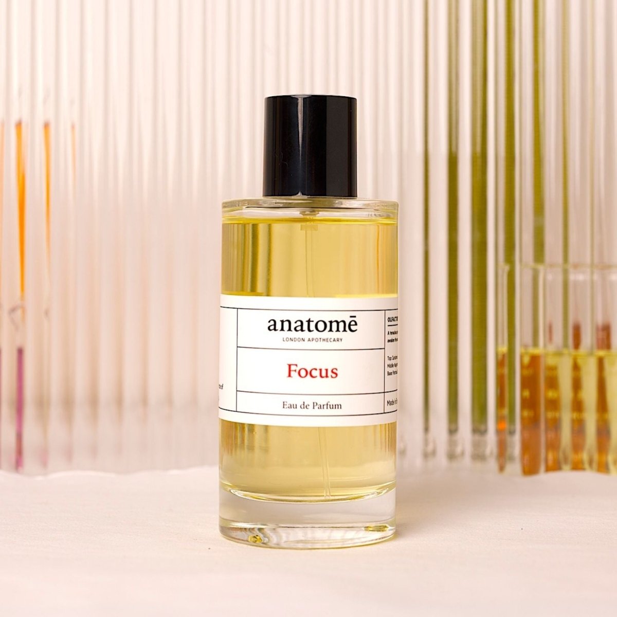 Anatomé Focus eau de parfum bottle on a neutral background