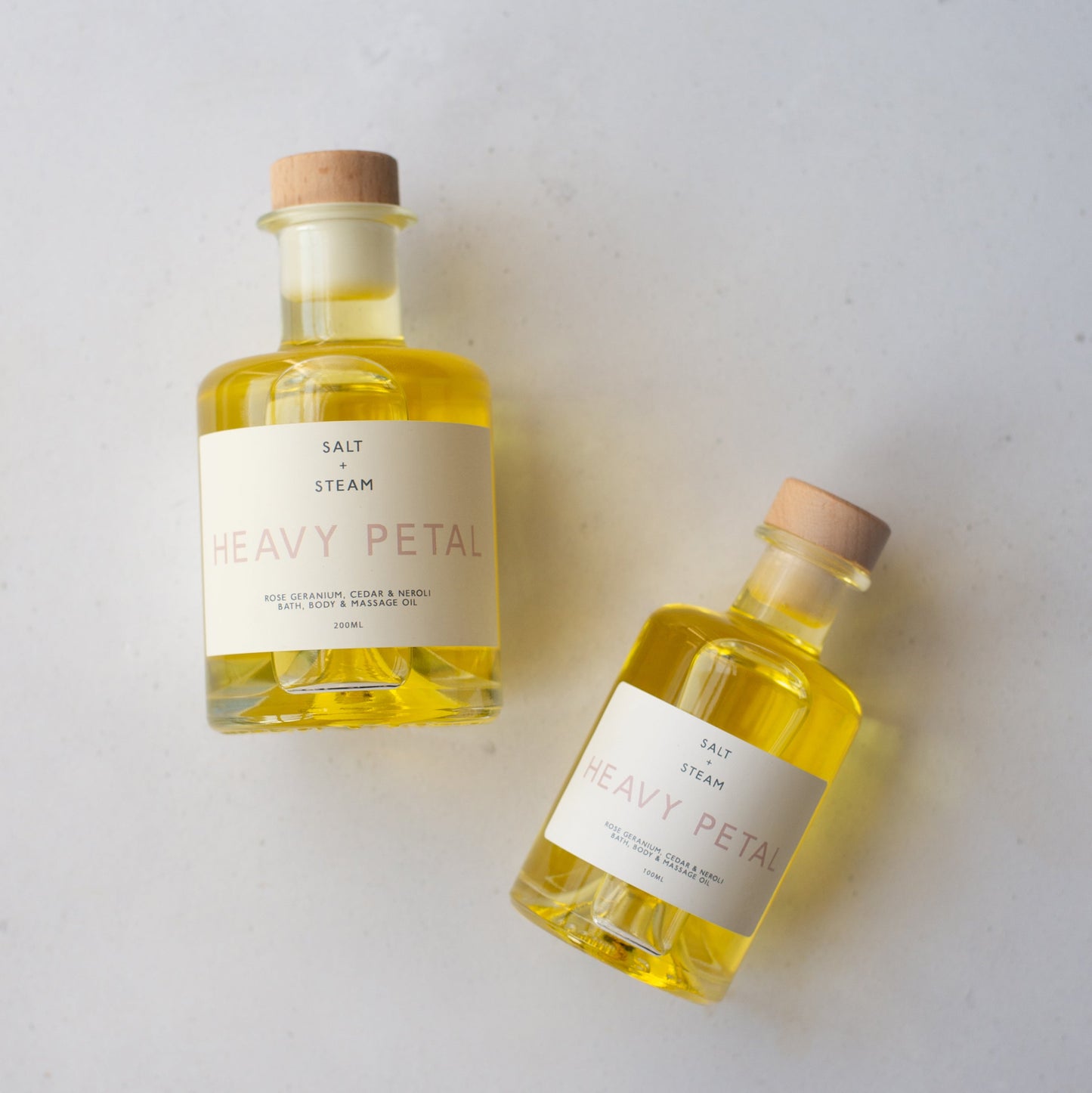 Salt + Steam Heavy Petal oil melting into bath water